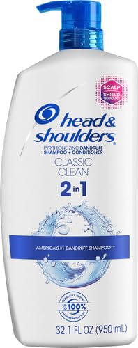 Head and Shoulders Classic Clean Anti-Dandruff 2 in 1 Paraben Free Shampoo and Conditioner, 32.1 fl oz