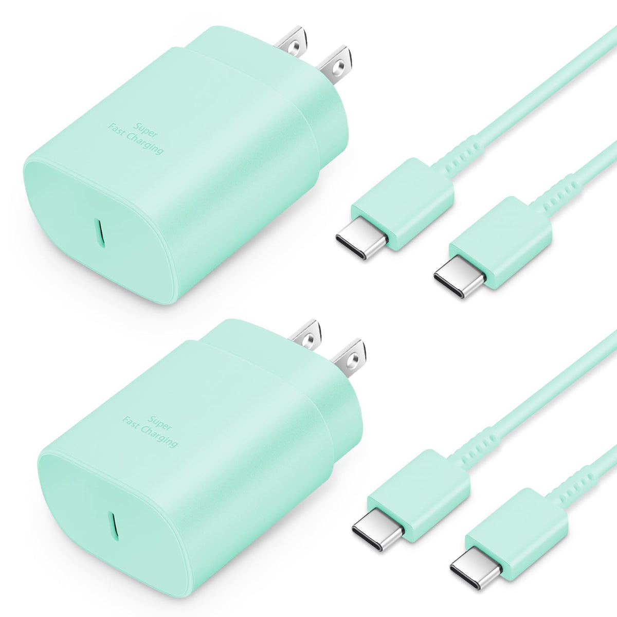 Type C Charger Fast Charging 2-Pack 25W Long 6FT USB C Cable