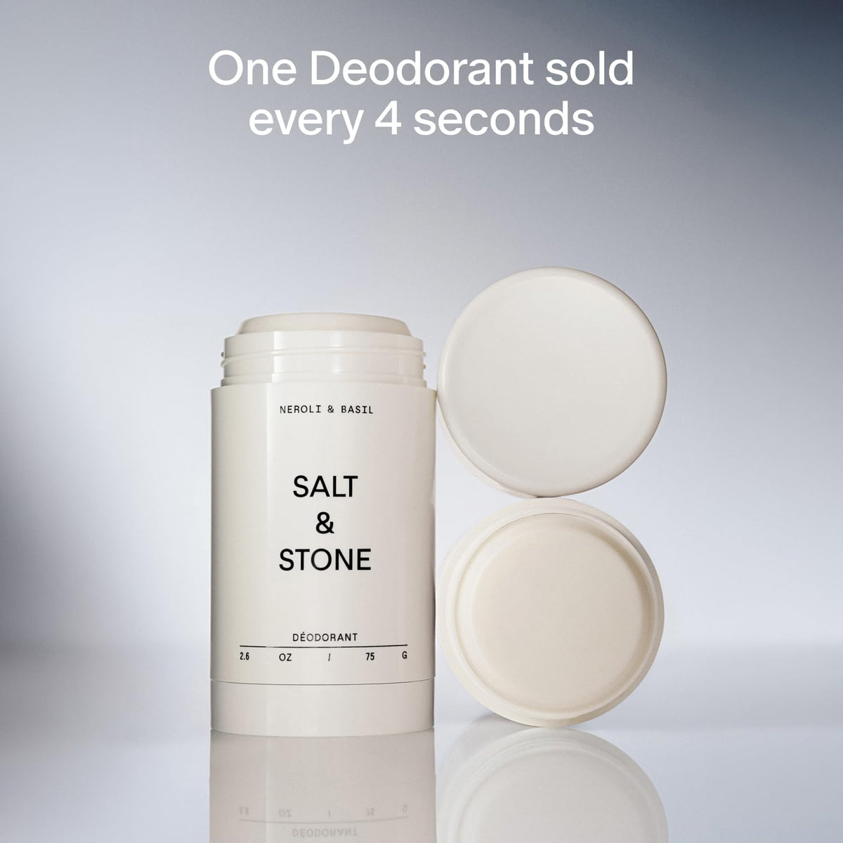 Salt & Stone Aluminum-Free Deodorant, Women & Men Santal & Vetiver 2.6 oz