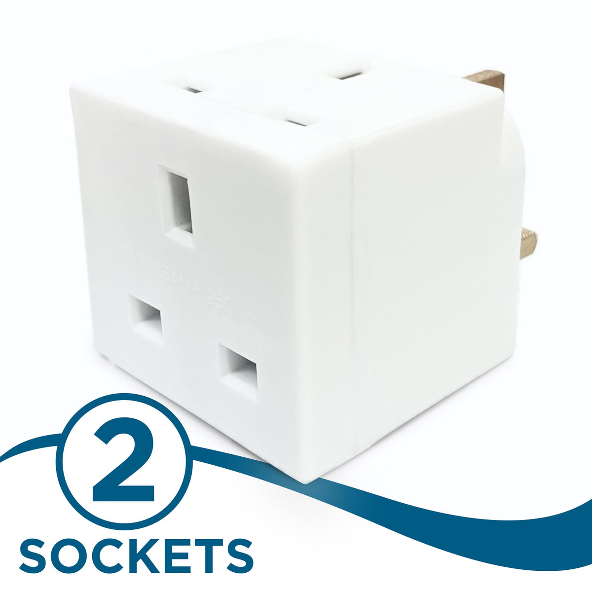 STATUS 3 Way Multi Plug Adaptor, White