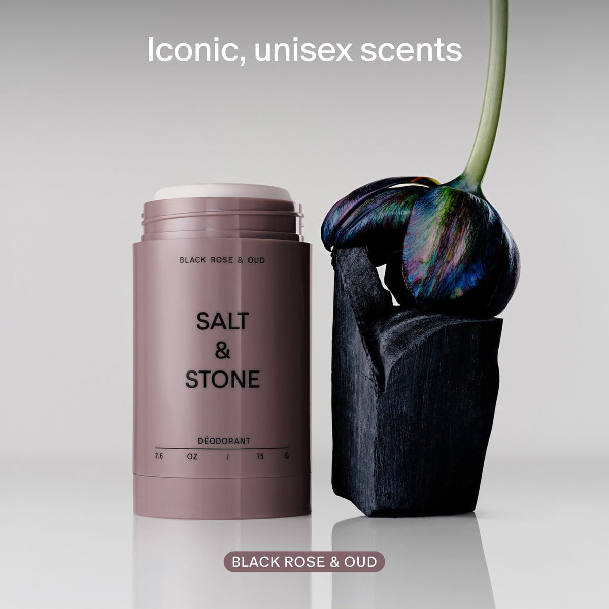 Salt & Stone Aluminum-Free Deodorant, Women & Men Santal & Vetiver 2.6 oz