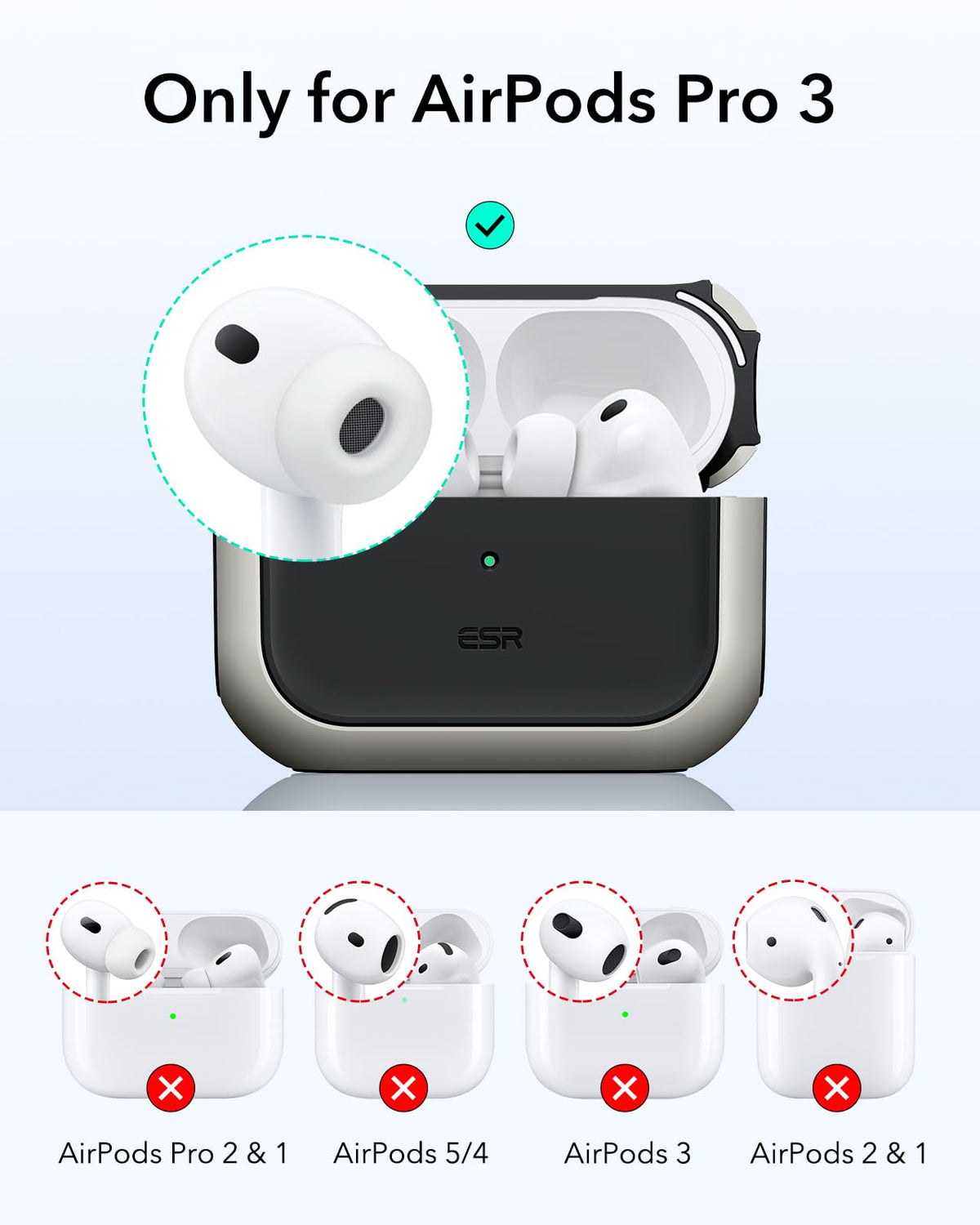 ESR for AirPods Pro 2 Case, Compatible with MagSafe, White