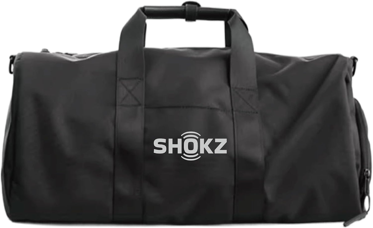 SHOKZ OpenFit 2 (Beige) Open Ear Headphones Gym Bag for Sports, Workout & Travel, Black