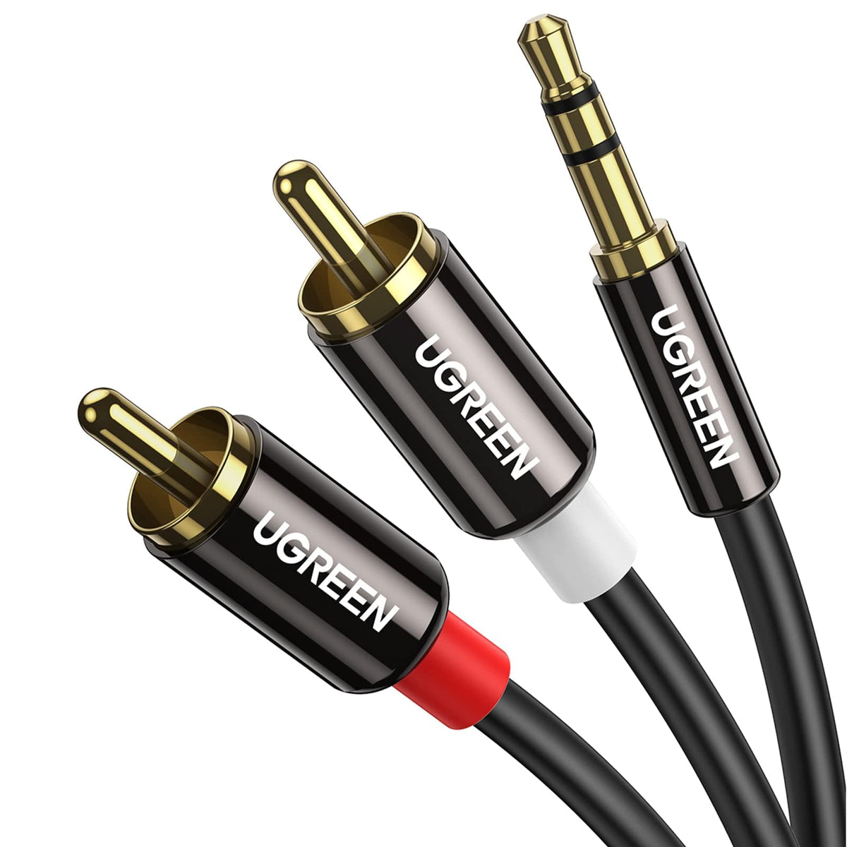 UGREEN 3.5mm to RCA Cable, 16FT 2RCA Male to Aux Audio Adapter, HiFi Sound