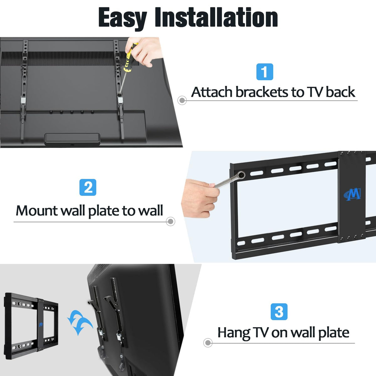 Mounting Dream Full Motion TV Wall Mount for Most 42-90 Inch TV Heavy Duty