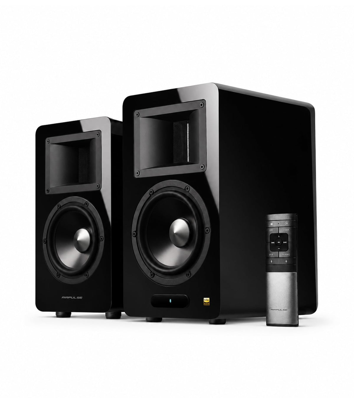 Edifier Airpulse A200T Powered Bookshelf Speakers, 130W RMS, Walnut