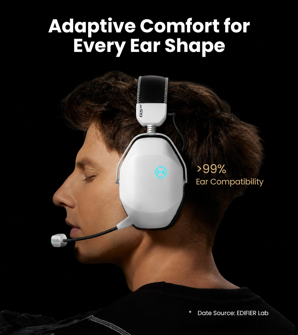 Edifier G5 MAX Gaming Headset, 305H Battery, THX Audio, Space Grey