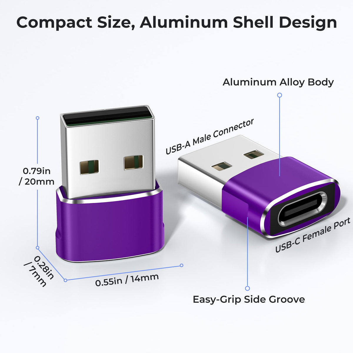 Basesailor USB to USB C Adapter,USBC Female to USB A Male Charger Adapter