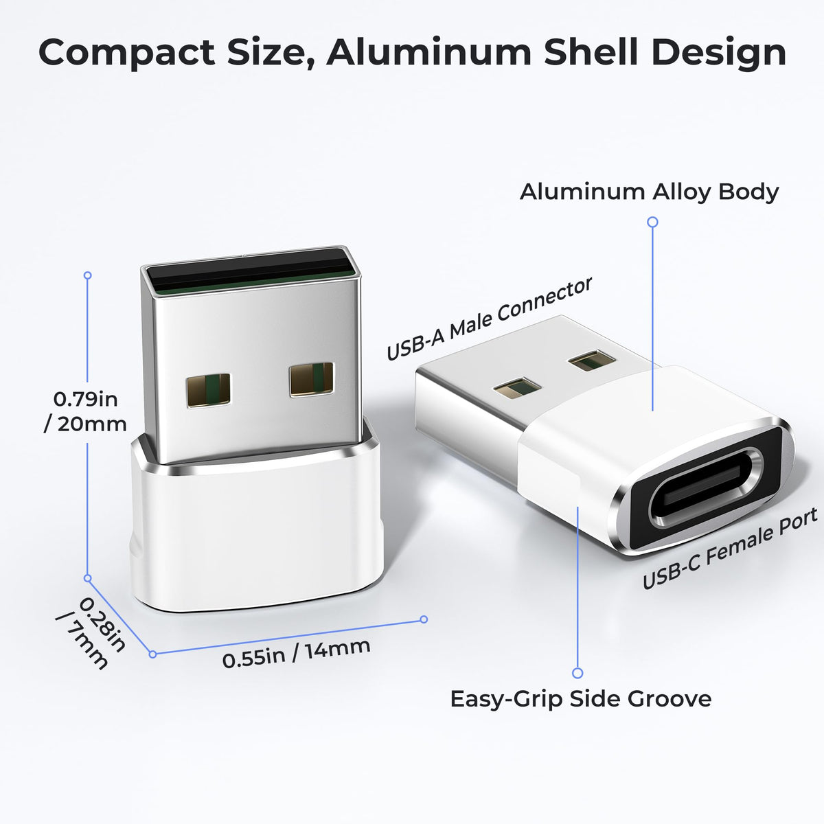 Basesailor USB to USB C Adapter,USBC Female to USB A Male Charger Adapter