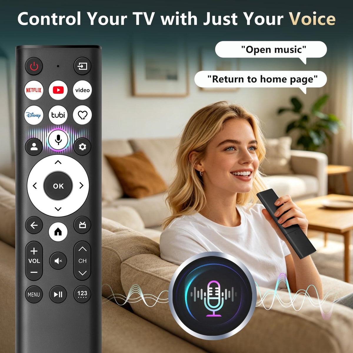 Replacement Remote Control for Hisense Smart Google TV,for Hisense UHD 4K ULED Google TVs