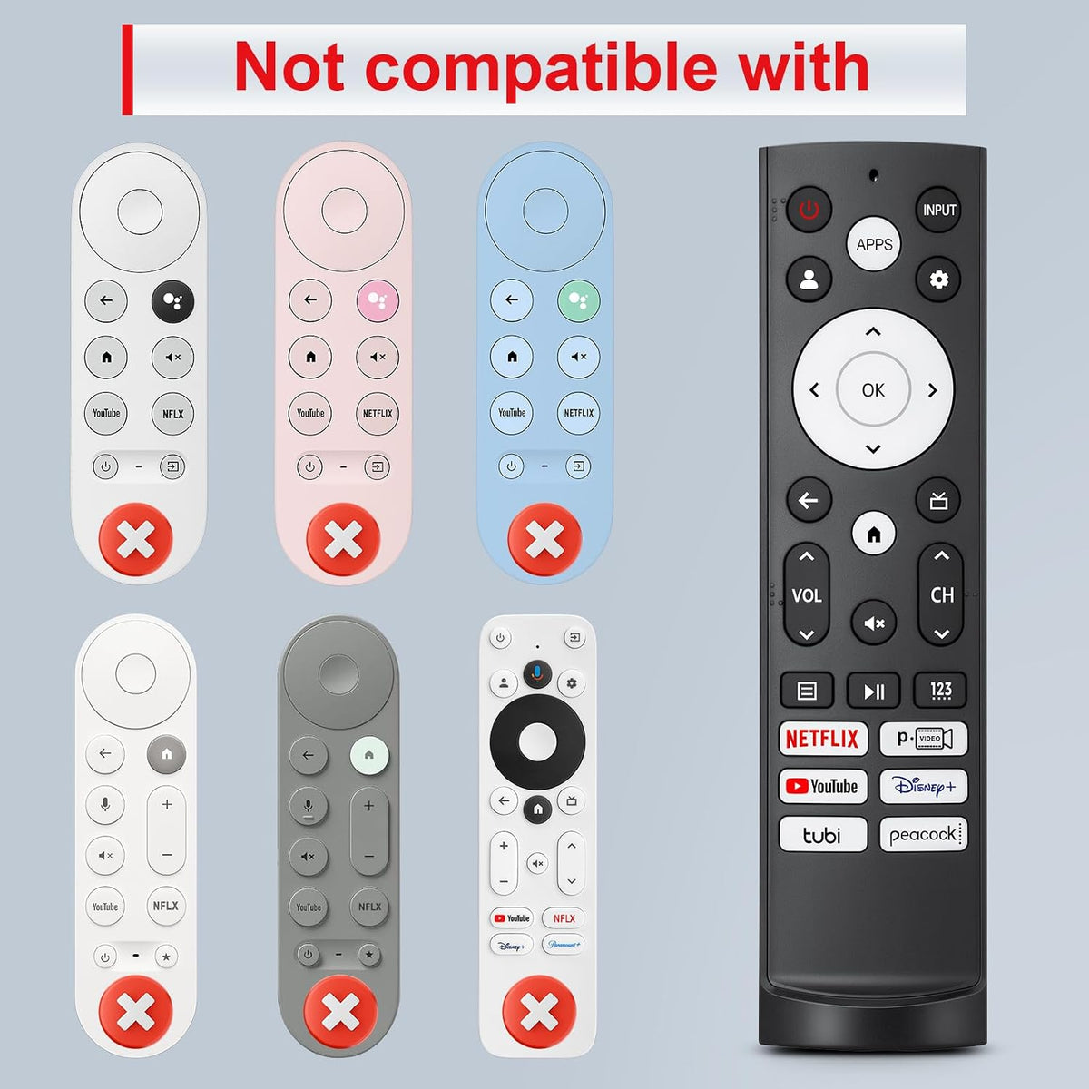 Replacement Remote Control for Hisense Smart Google TV,for Hisense UHD 4K ULED Google TVs