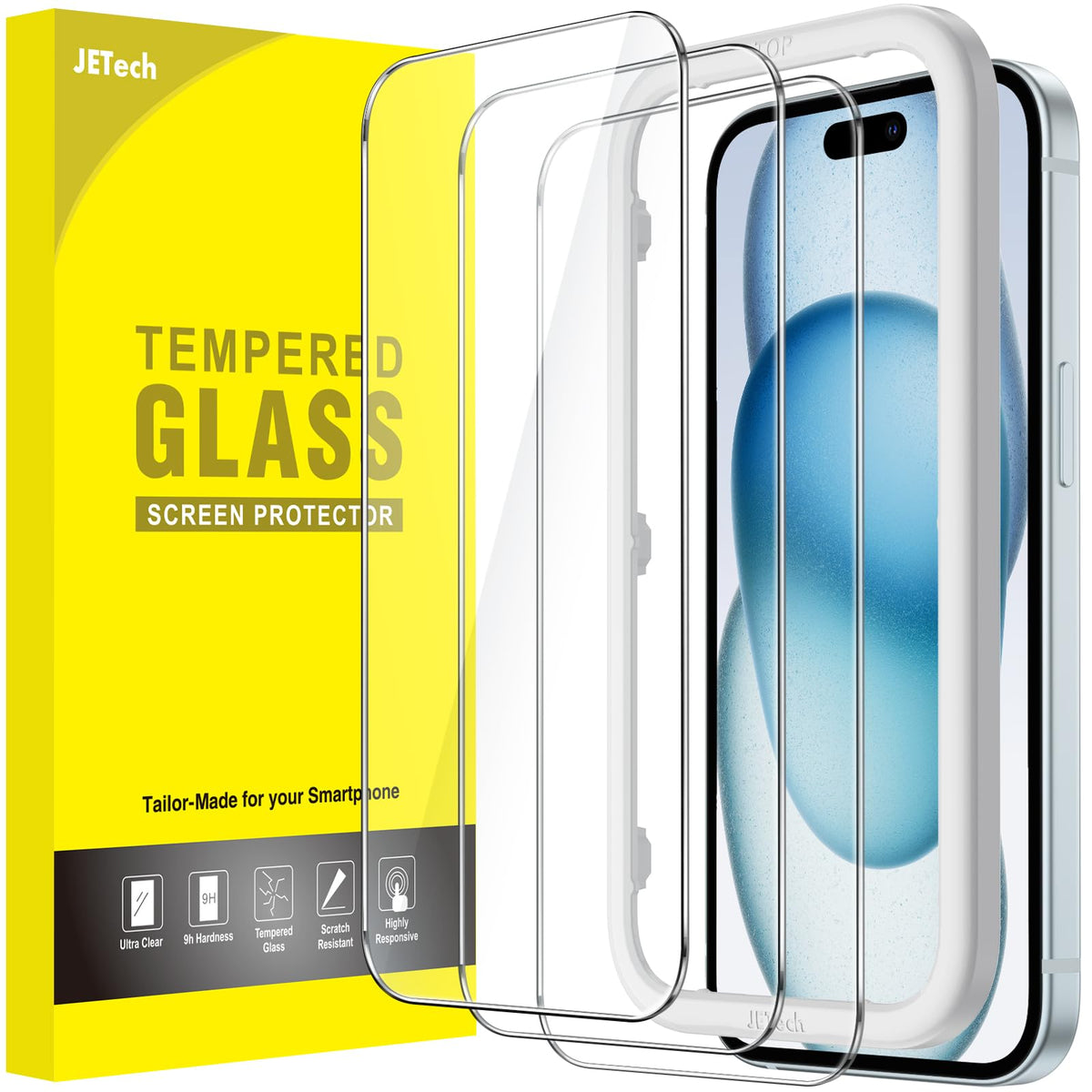 JETech Screen Protector for iPhone 18 Pro Max/17 Pro Max, 3-Pack