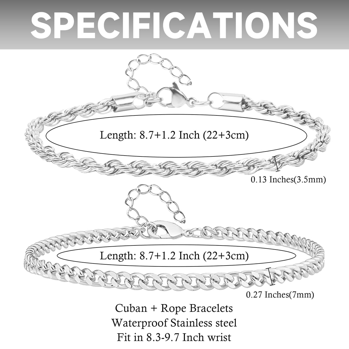 Mens Bracelet for Men, Waterproof Bracelet for Men Jewelry