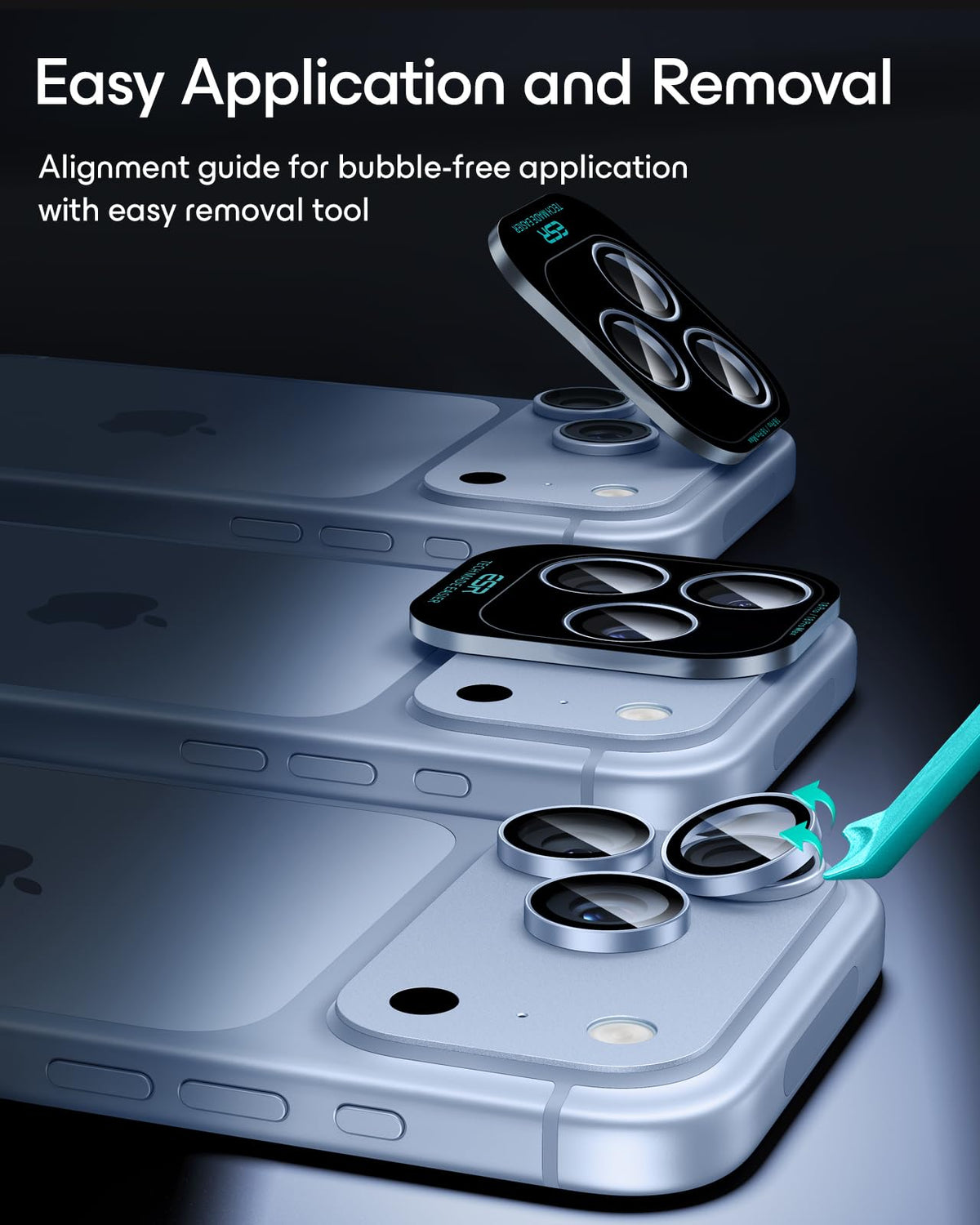 ESR for iPhone 17 Pro Max/17 Pro Camera Lens Protector, 1 Pack, Black