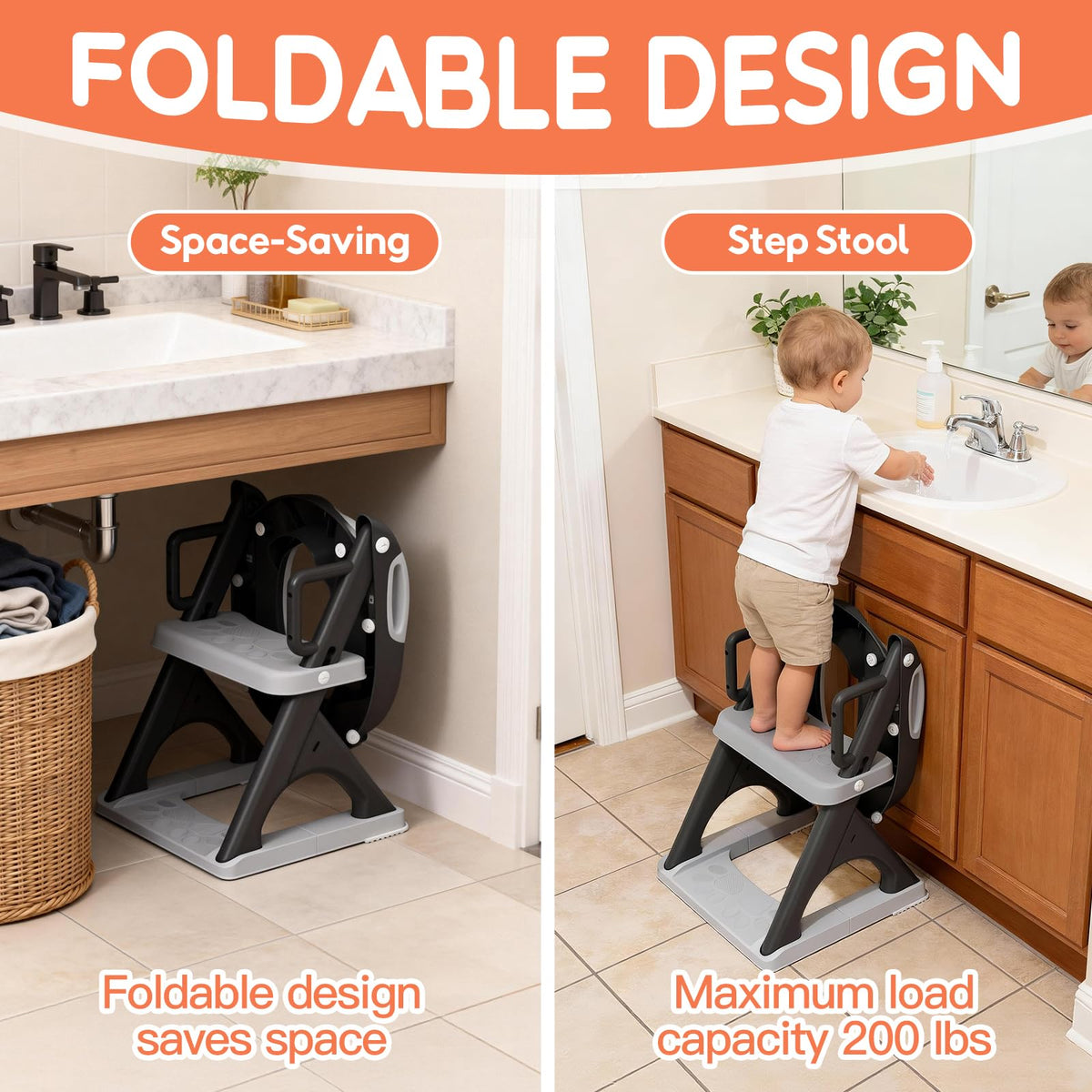 Potty Training Toilet for Toddlers, 2-in-1 Potty Training seat, Anti-Slip (Chocolate, Bear)