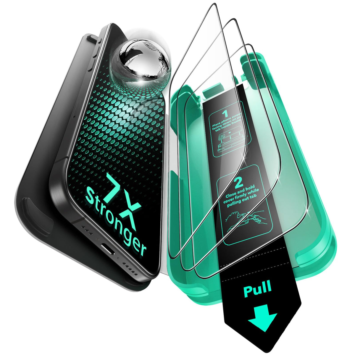 ESR 3 Pack for iPhone 17 Pro Max Screen Protector, Armorite