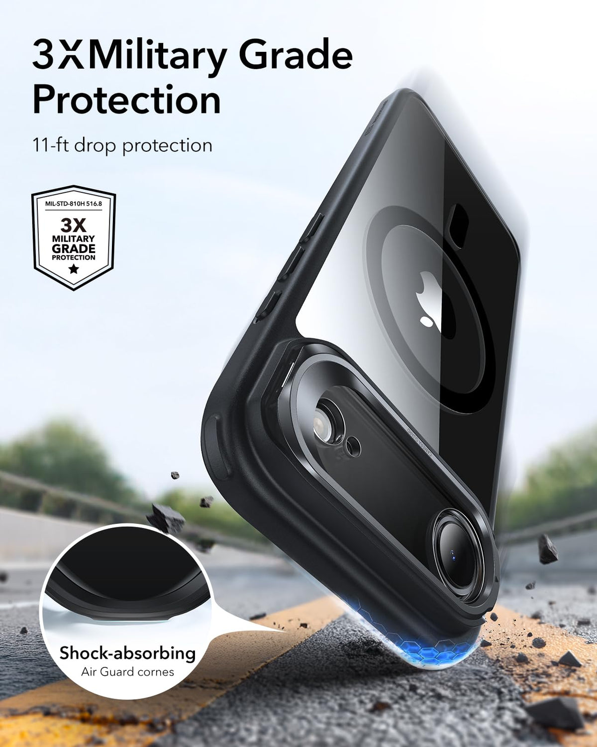 ESR Classic Hybrid for iPhone 18 Pro Max/17 Pro Max Case with Flex Stand