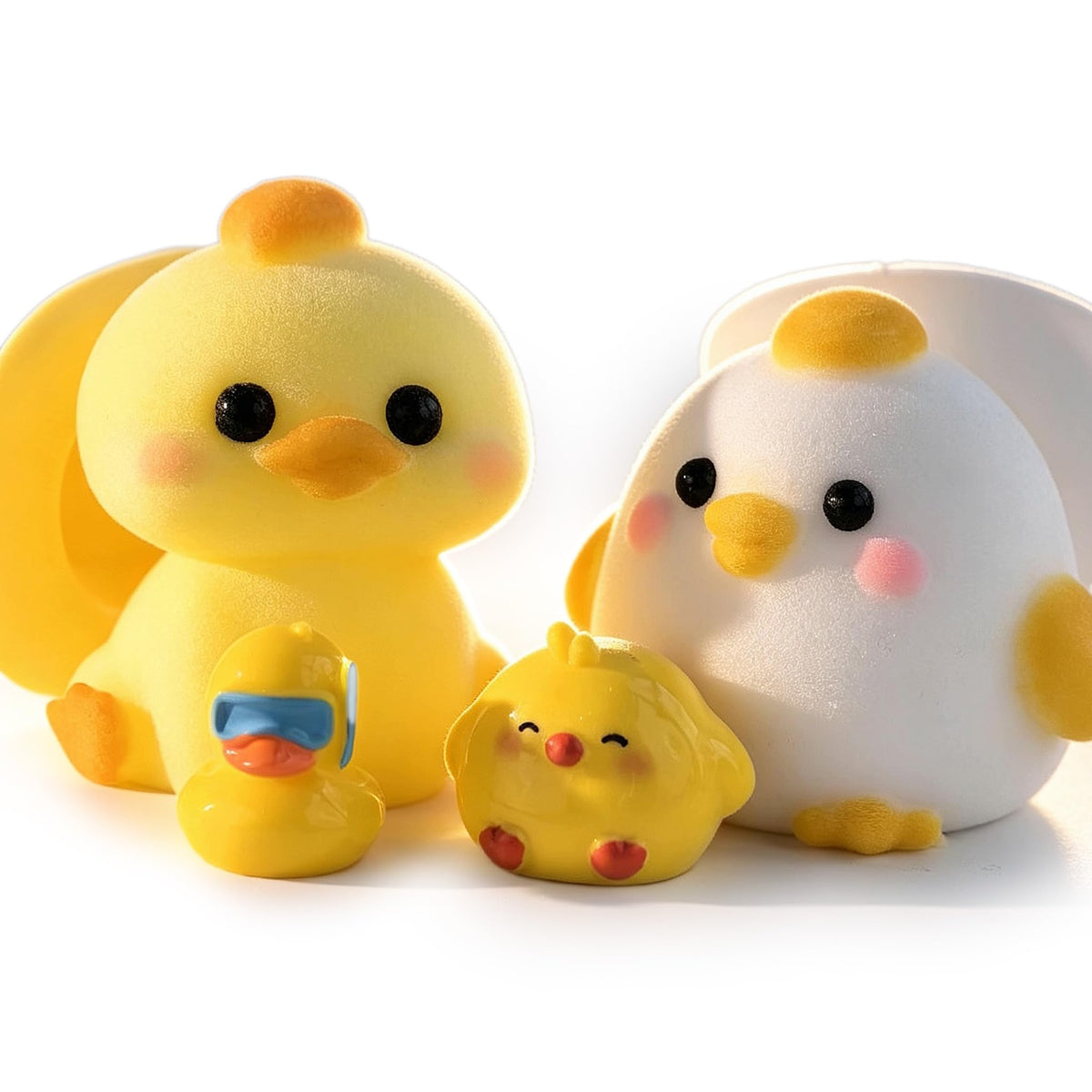 2-Pack Handmade Duck Chick Squishy Toys, Cute Stress Relief Squeeze Toys
