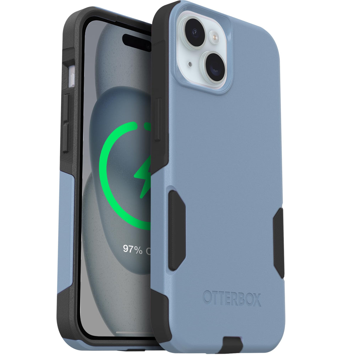 OtterBox iPhone 17e, 16e, 15, 14, & 13 Commuter Series Case - Black, Slim & Tough, Pocket-Friendly, with Port Protection - Thin & Protective iPhone Case, Dual-Layer, Impact Absorbing iPhone Case