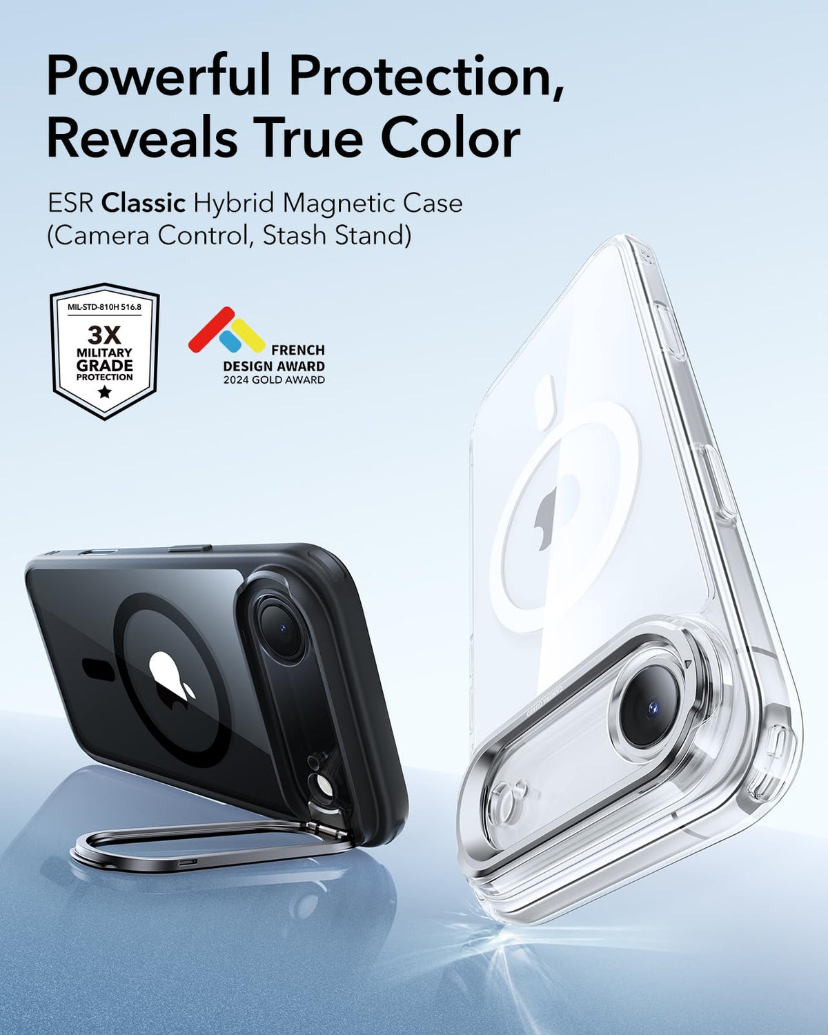ESR Classic Hybrid for iPhone 18 Pro Max/17 Pro Max Case with Flex Stand