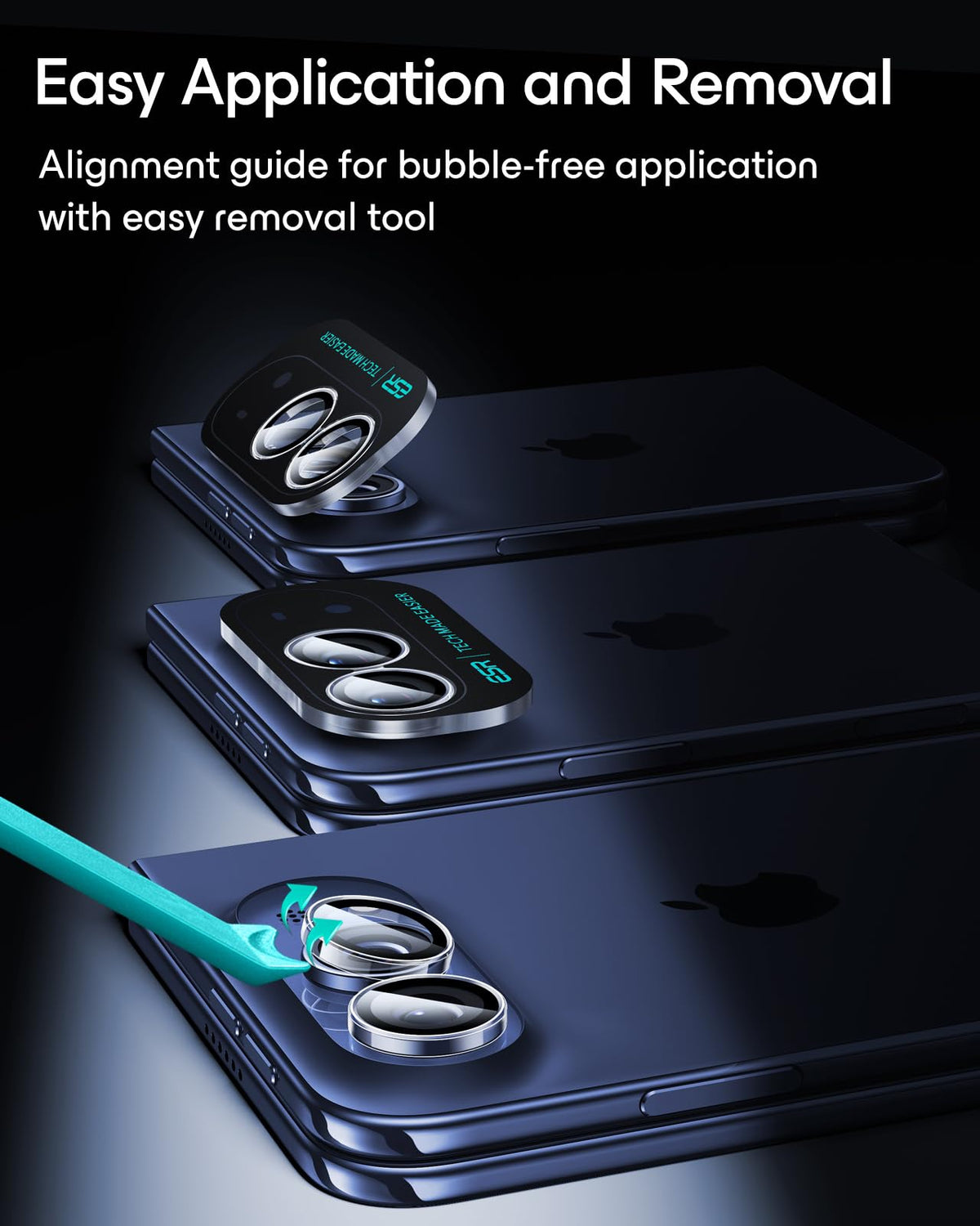ESR for iPhone 17 Pro Max/17 Pro Camera Lens Protector, 1 Pack, Black
