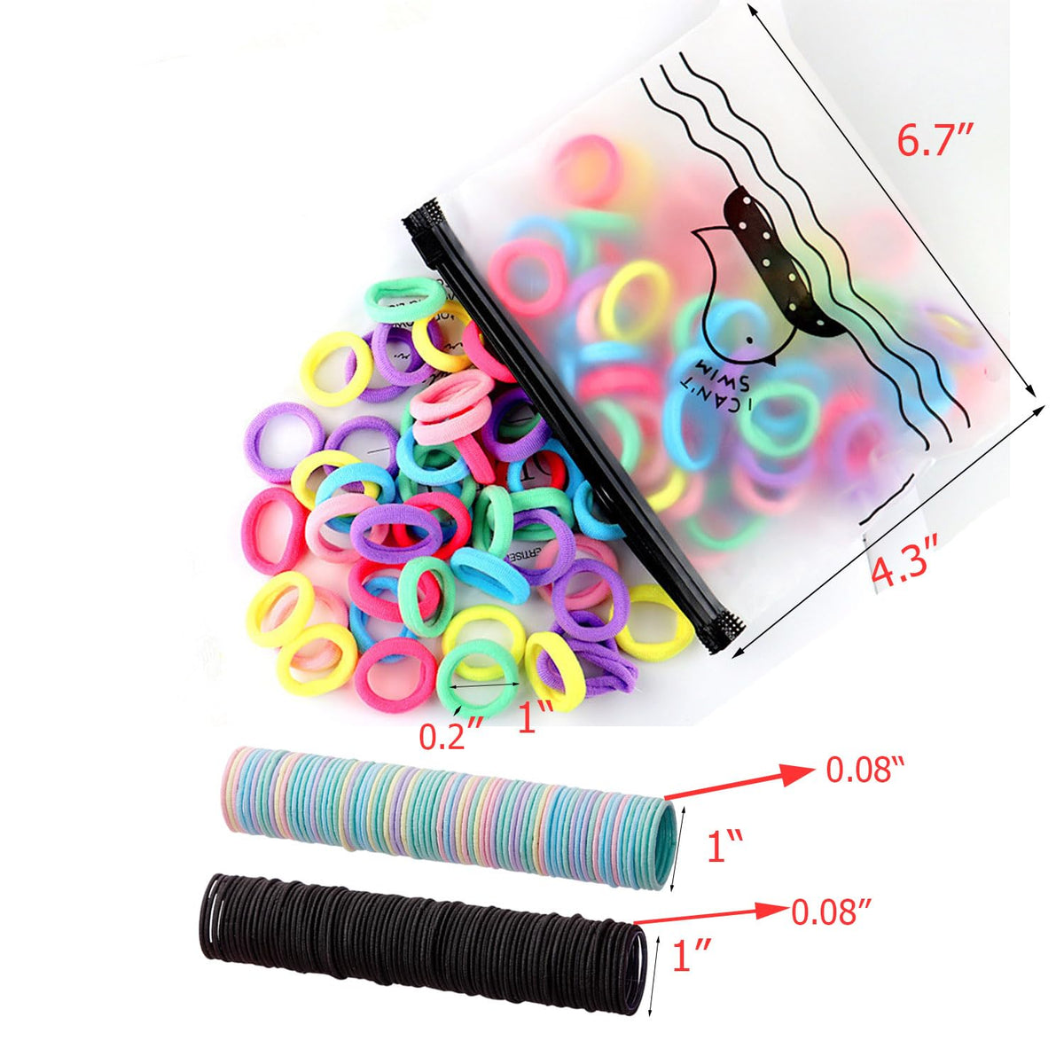 200 Pack Hair Ties BEoffer Baby Toddlers Girls Elastics Hair Band No Damage