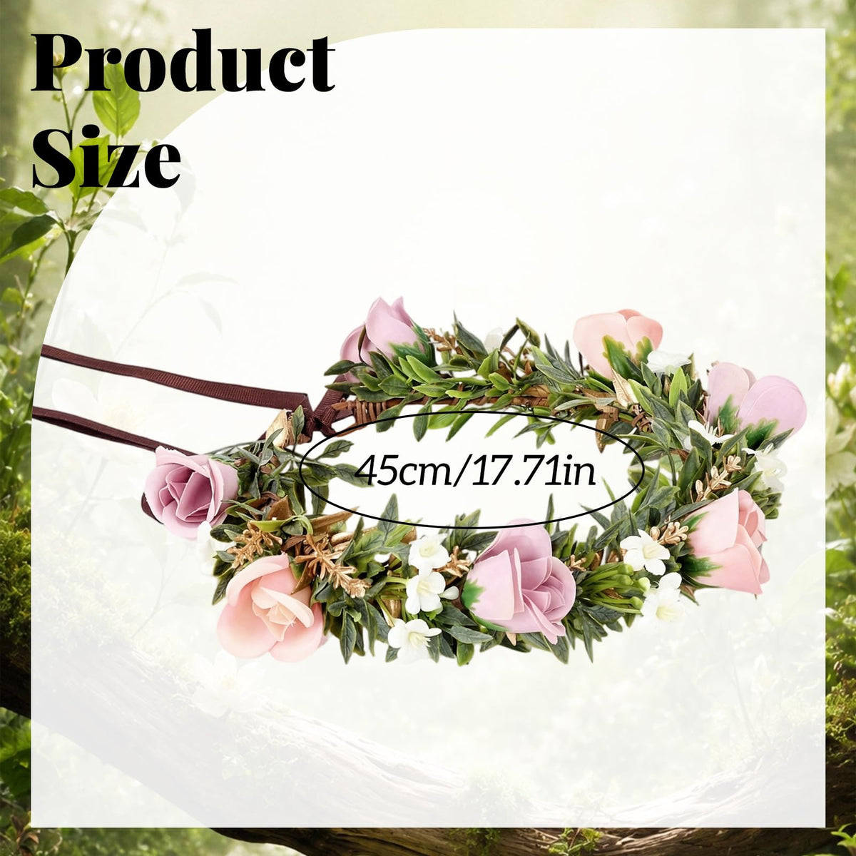 Pink Bohemian Flower Crown, Fairy Babys Breath Flower Headband