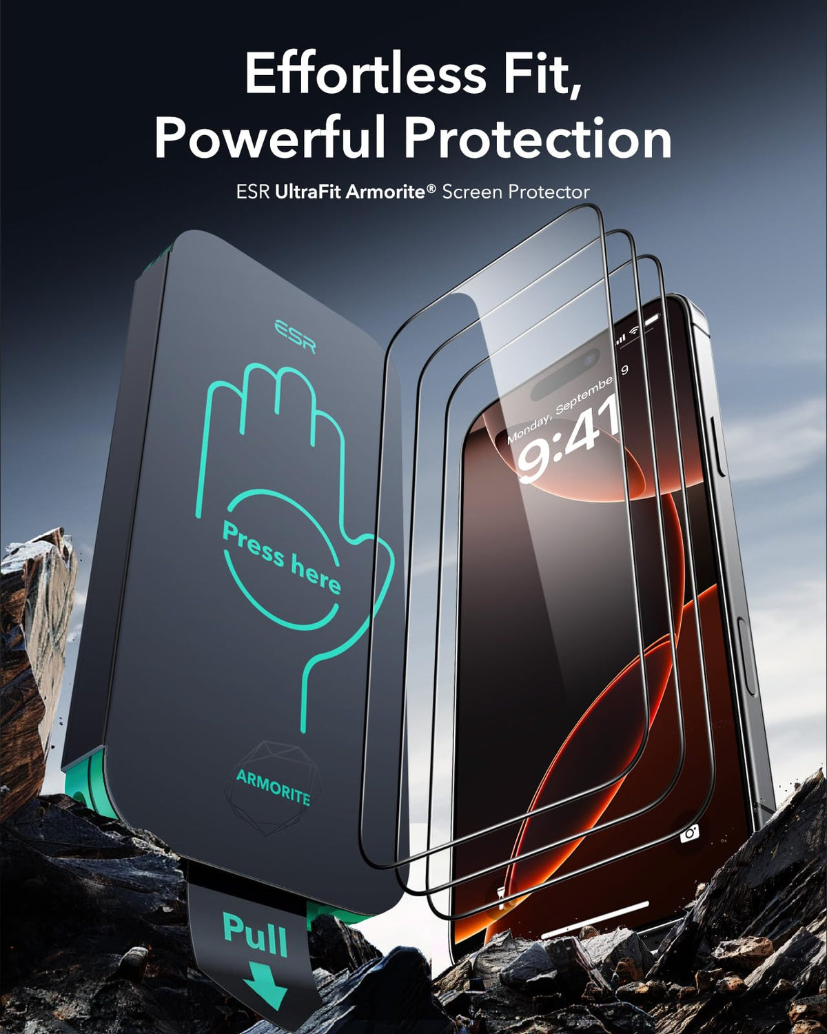 ESR 3 Pack for iPhone 17 Pro Max Screen Protector, Armorite
