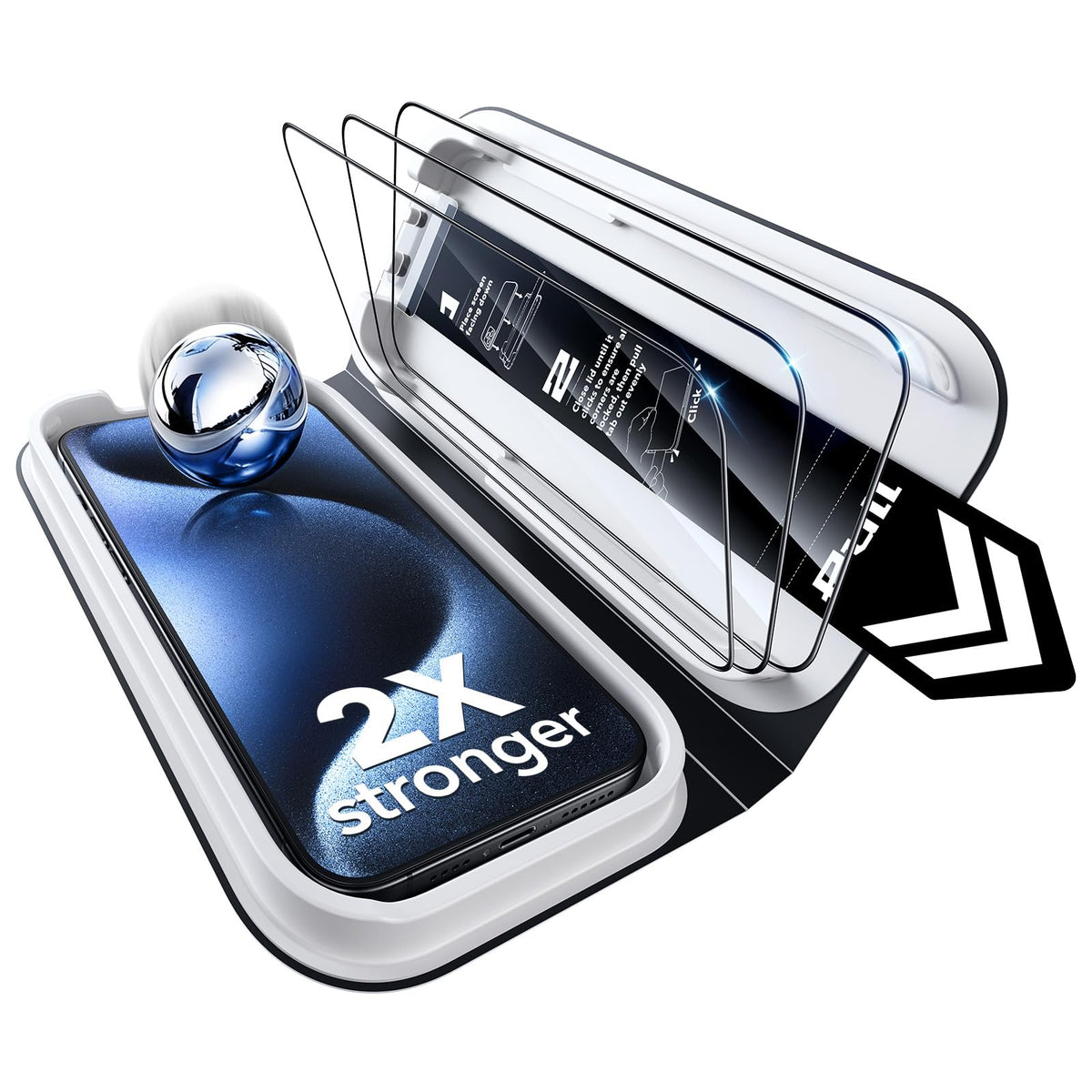 ESR 3 Pack for iPhone 17 Pro Max Screen Protector, Classic Clear