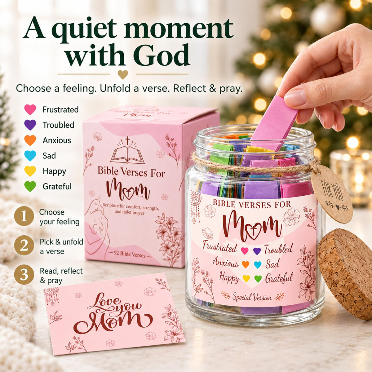 Read This When Bible Verses Jar – Birthday Gifts for Women, Christian Gifts, Christmas Gift for Women, Gift for Mom from Daughter