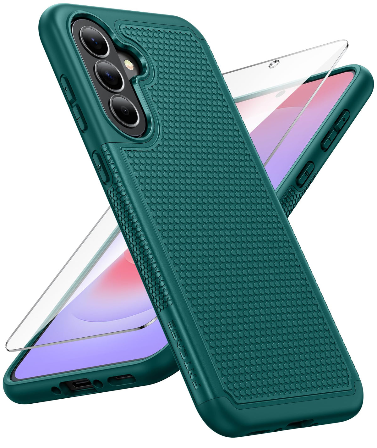 FNTCASE for Google Pixel 9a Case: Green Non Slip Textured