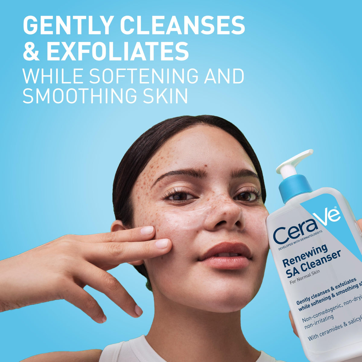 CeraVe Renewing Salicylic Acid Cleanser, Gentle Exfoliating Face Wash, 16oz