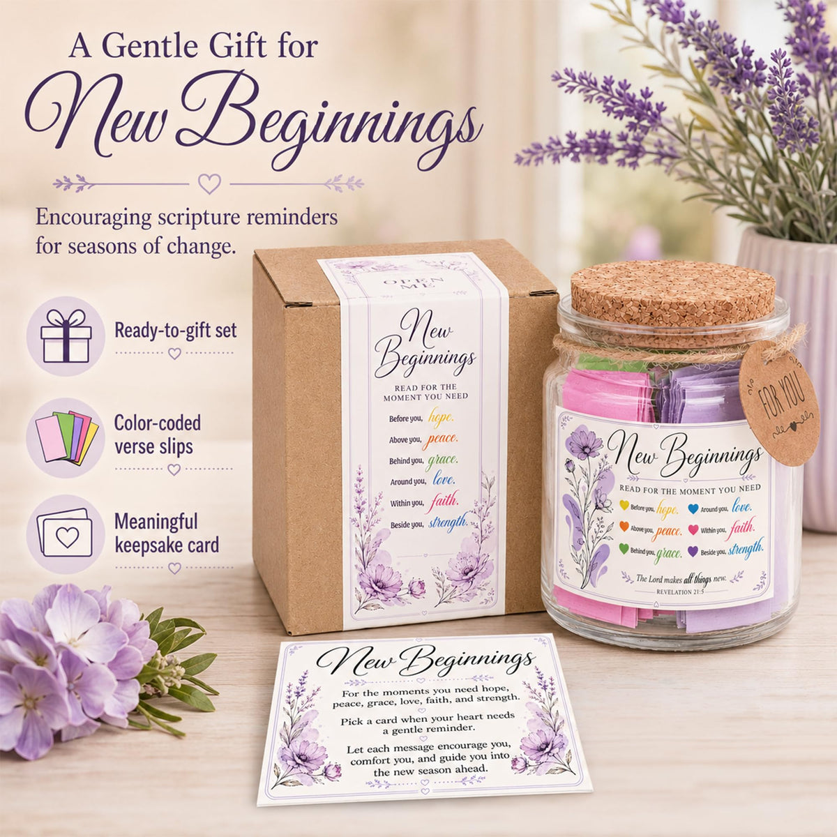 Read This When Bible Verses Jar – Birthday Gifts for Women, Christian Gifts, Christmas Gift for Women, Gift for Mom from Daughter