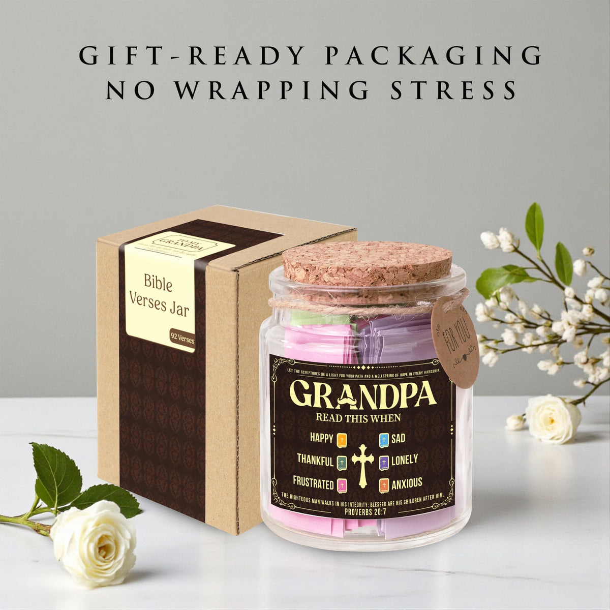 Read This When Bible Verses Jar – Birthday Gifts for Women, Christian Gifts, Christmas Gift for Women, Gift for Mom from Daughter