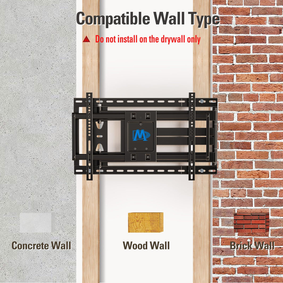 Mounting Dream Full Motion TV Wall Mount for Most 42-90 Inch TV Heavy Duty