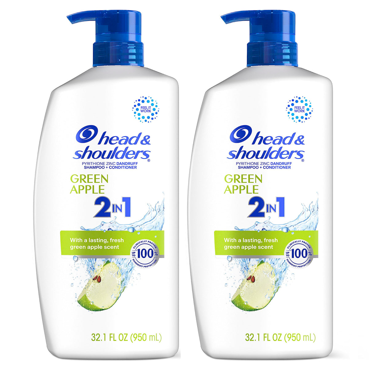 Head and Shoulders Classic Clean Anti-Dandruff 2 in 1 Paraben Free Shampoo and Conditioner, 32.1 fl oz