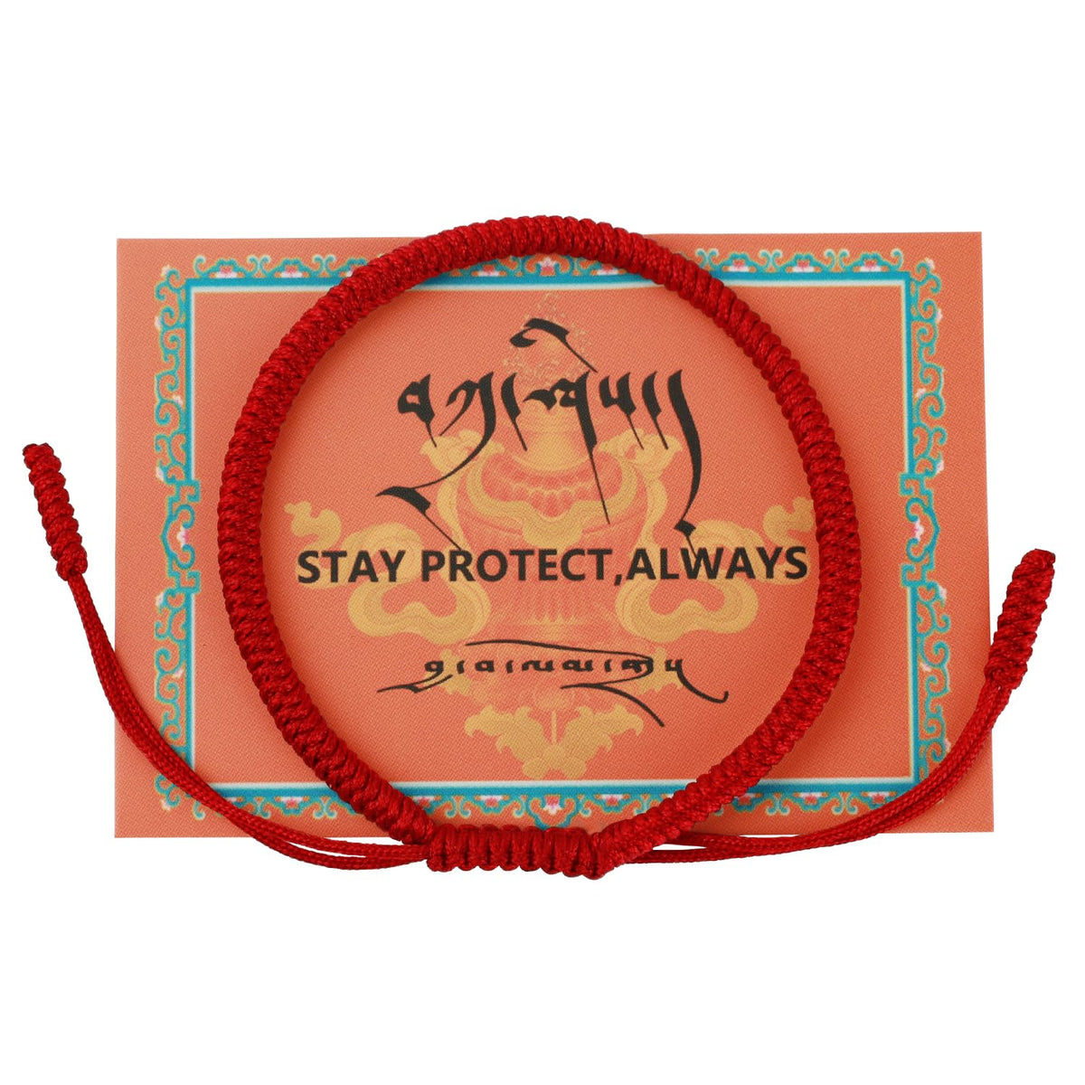 Authentic blessed Tibetan monks handmade Dorje Knot protection bracelet for women and men with a talisman