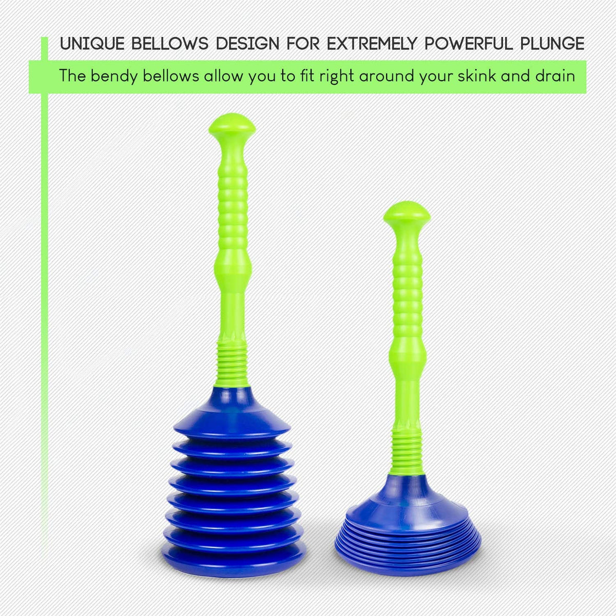 Luigi's Mini Sink Plunger for Unblocking Drains in Bathroom Kitchen Sink Bath and Shower - Small Powerful Commercial Style Plumbers Plunger - Bellow Plunger Sink Unblocker