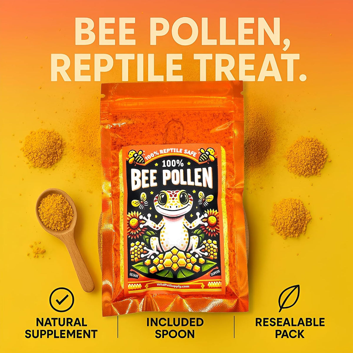 100% Bee Pollen Powder - Food for Reptiles