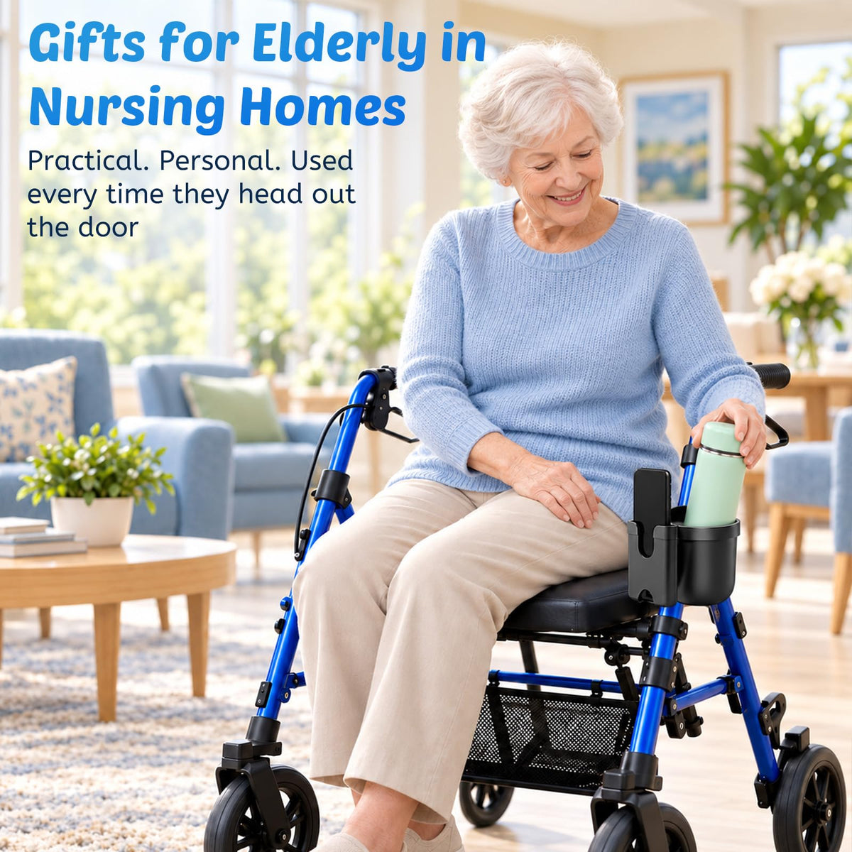2-Pack Cup Holder for Walker: Wheelchair Cup Holder for Seniors and Adults