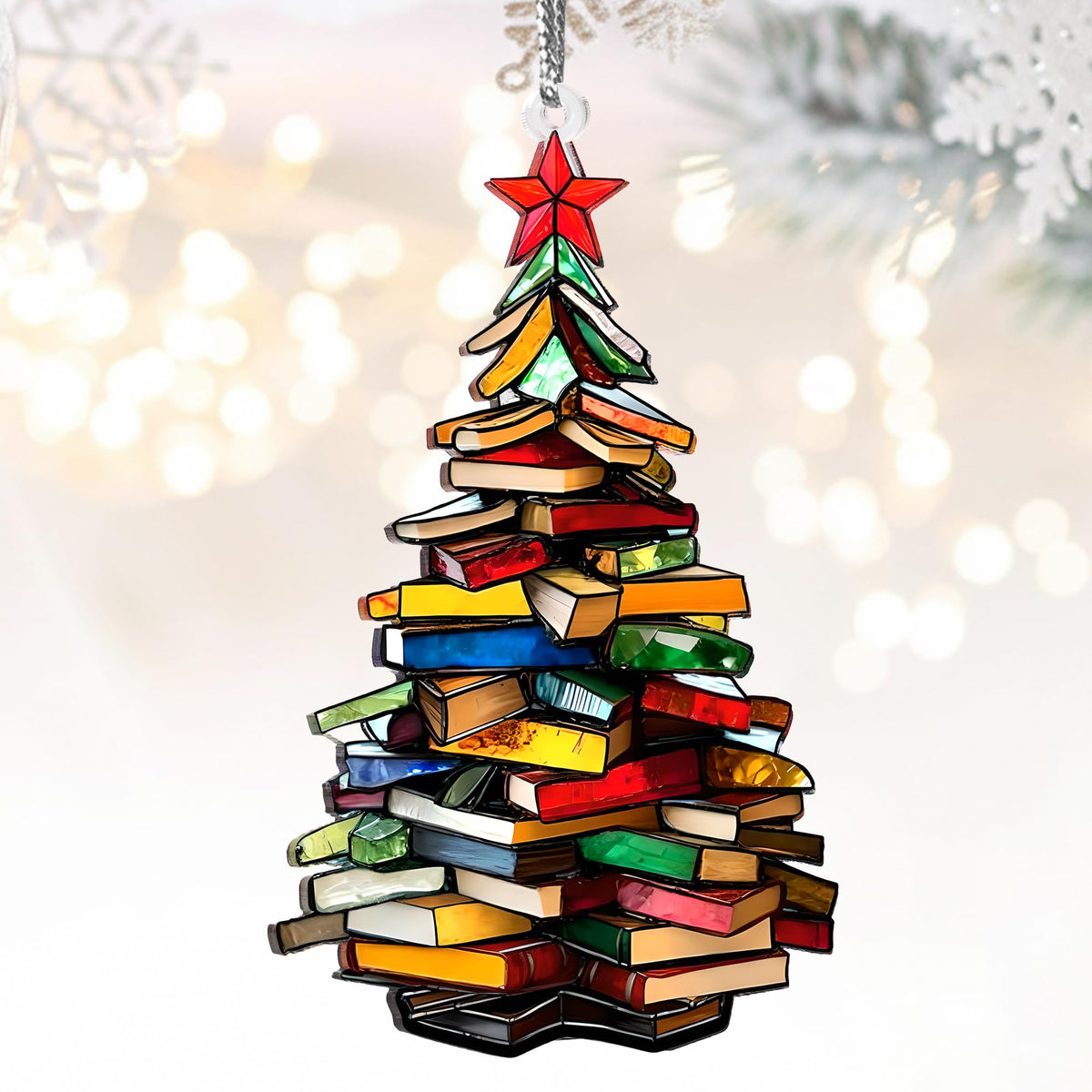 Book Lovers Gifts Book Ornament, Teacher Gifts for Women, Librarian, Reader