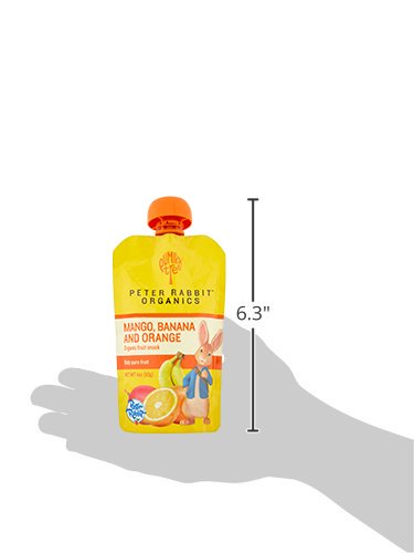 Pumpkin Tree Peter Rabbit Organics, Banana, Mango, and Kale, 4 Squeeze Pouch, Mango, Broccoli & Kale, 4.4 Ounce (Pack of 10)