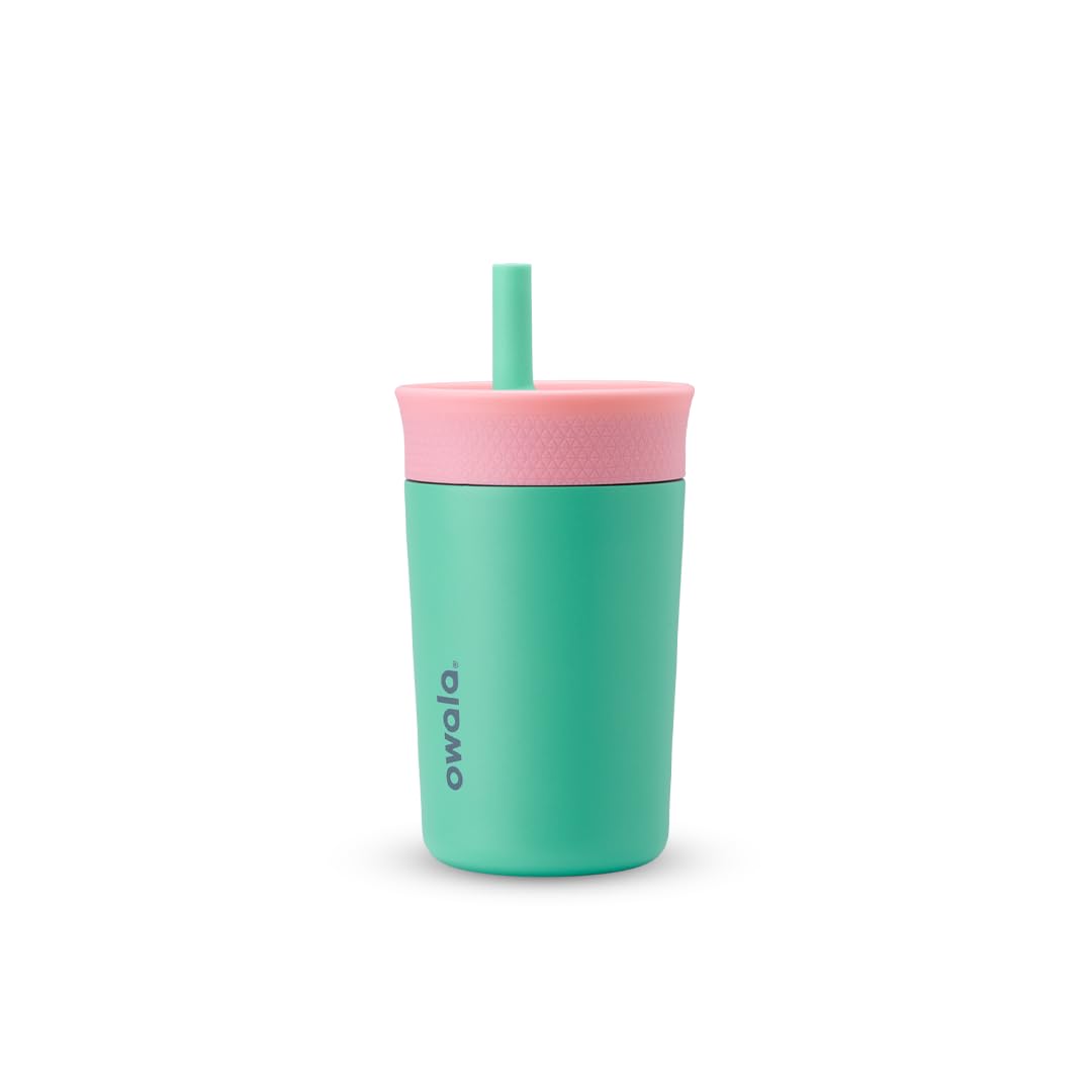 Owala Tumbler Kids Plastic Water Bottle 15 oz Home Base
