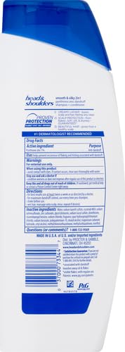 Head and Shoulders Classic Clean Anti-Dandruff 2 in 1 Paraben Free Shampoo and Conditioner, 32.1 fl oz