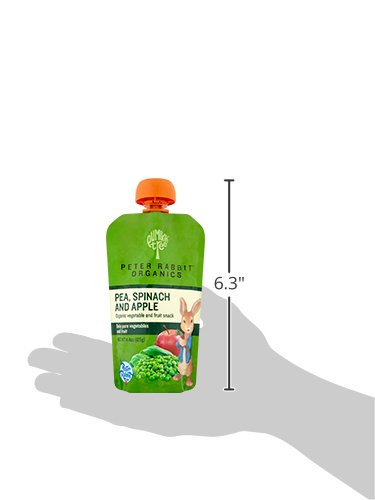 Pumpkin Tree Peter Rabbit Organics, Banana, Mango, and Kale, 4 Squeeze Pouch, Mango, Broccoli & Kale, 4.4 Ounce (Pack of 10)