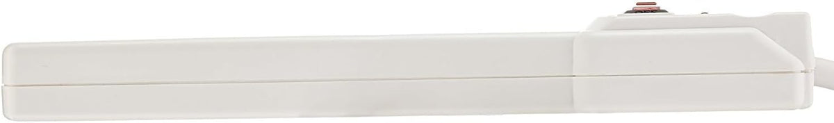 Amazon Basics Surge Protector Power Strip, 6-Outlet with 200J Protection, Circuit Breaker, LED Indicator, On/Off Switch, Wall-Mounting, 2ft Extension Cord, White, 2-Pack