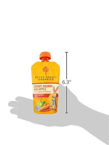 Pumpkin Tree Peter Rabbit Organics, Banana, Mango, and Kale, 4 Squeeze Pouch, Mango, Broccoli & Kale, 4.4 Ounce (Pack of 10)
