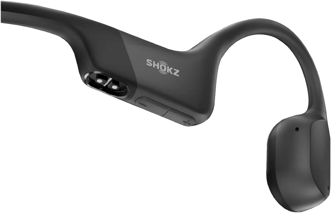 SHOKZ (Renewed OpenRun Bone Conduction Open-Ear Bluetooth Headphone, Black