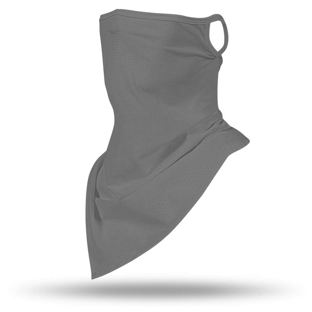 YAYOUREL Neck Gaiter Face Mask Bandanas for Men Women UV Face Scarf Cover Ear Loop Hole Facemask for Fishing Running Cycling