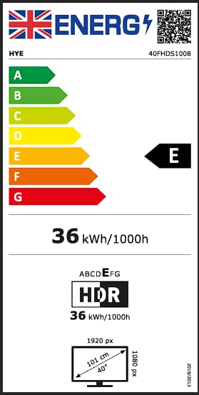 HYE 43" LED Smart TV - 4K Ultra HD, Samsung Tizen OS & Gaming Hub, Black
